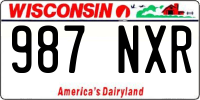 WI license plate 987NXR