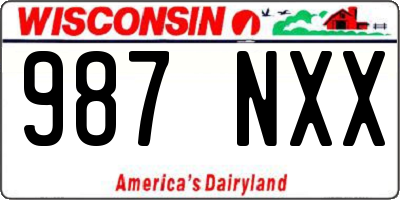 WI license plate 987NXX