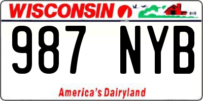 WI license plate 987NYB