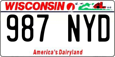 WI license plate 987NYD