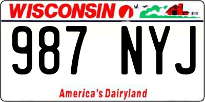 WI license plate 987NYJ