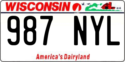 WI license plate 987NYL