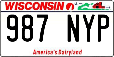 WI license plate 987NYP
