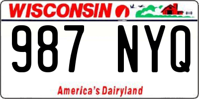 WI license plate 987NYQ