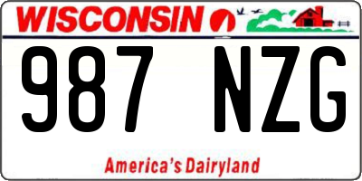 WI license plate 987NZG