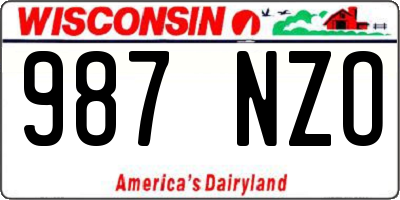 WI license plate 987NZO