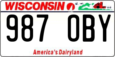 WI license plate 987OBY