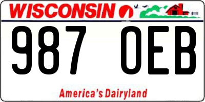 WI license plate 987OEB