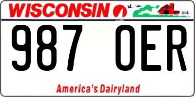 WI license plate 987OER