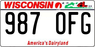 WI license plate 987OFG