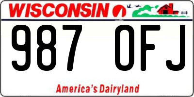 WI license plate 987OFJ