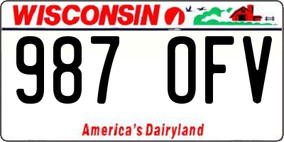 WI license plate 987OFV