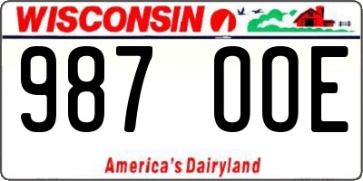 WI license plate 987OOE