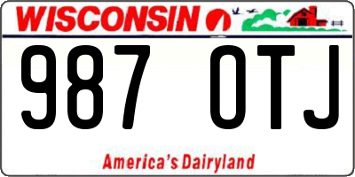 WI license plate 987OTJ