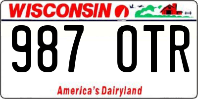 WI license plate 987OTR