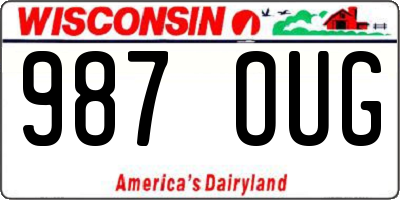 WI license plate 987OUG