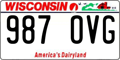 WI license plate 987OVG