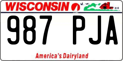 WI license plate 987PJA