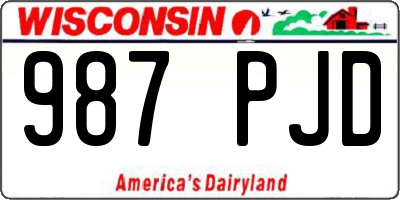WI license plate 987PJD