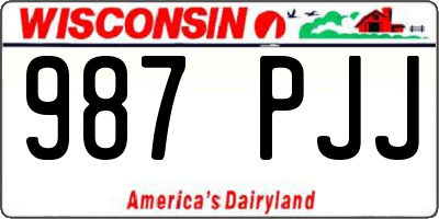 WI license plate 987PJJ