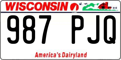WI license plate 987PJQ