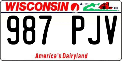 WI license plate 987PJV