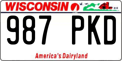 WI license plate 987PKD