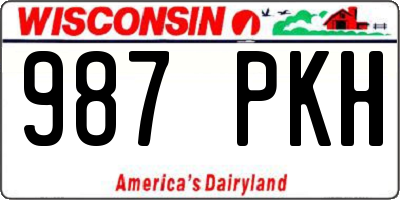 WI license plate 987PKH