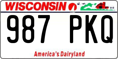 WI license plate 987PKQ