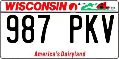 WI license plate 987PKV