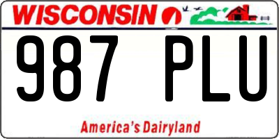 WI license plate 987PLU