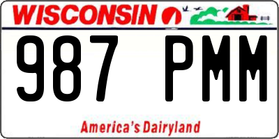 WI license plate 987PMM