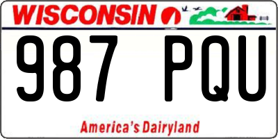 WI license plate 987PQU
