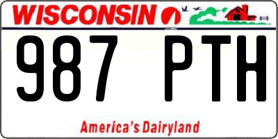 WI license plate 987PTH