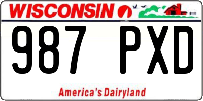 WI license plate 987PXD