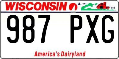WI license plate 987PXG