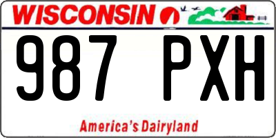 WI license plate 987PXH