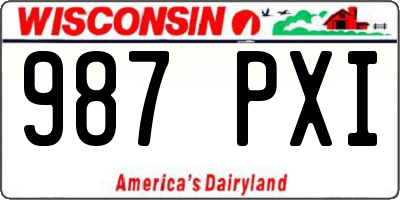 WI license plate 987PXI