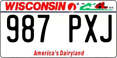 WI license plate 987PXJ