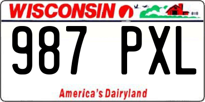 WI license plate 987PXL