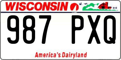 WI license plate 987PXQ