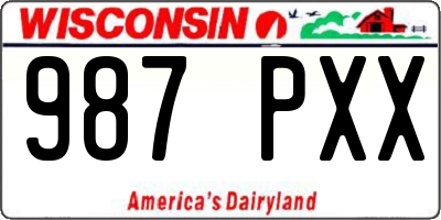 WI license plate 987PXX