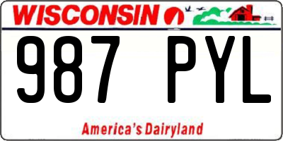 WI license plate 987PYL