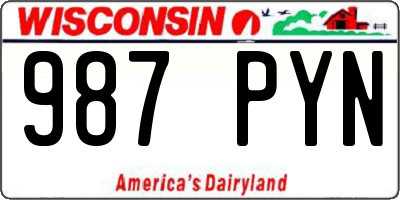 WI license plate 987PYN