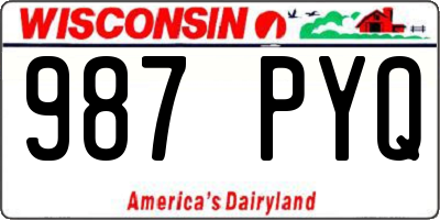 WI license plate 987PYQ