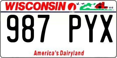 WI license plate 987PYX