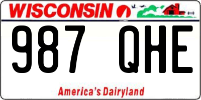 WI license plate 987QHE