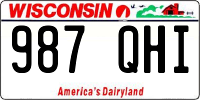 WI license plate 987QHI