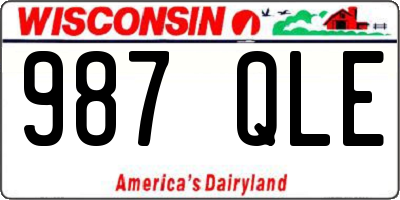 WI license plate 987QLE