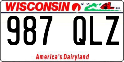 WI license plate 987QLZ